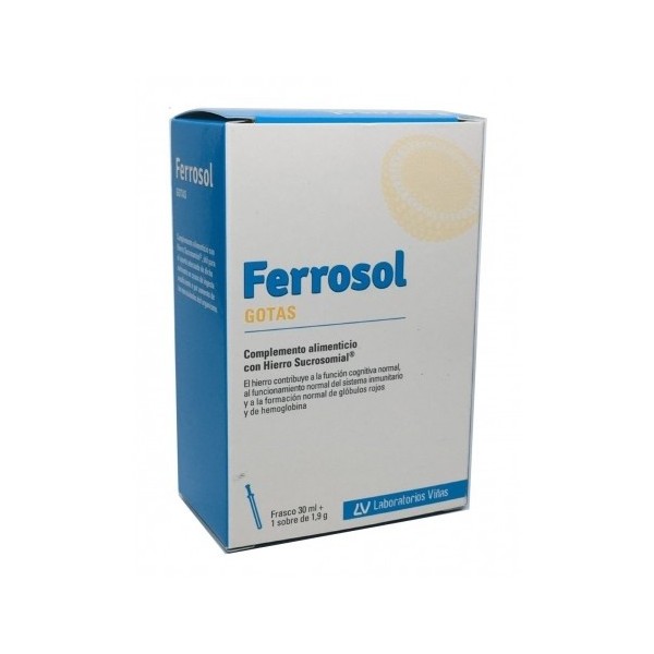 FERROSOL GOTAS Y SOBRE 1 FRASCO 30 ml  1 SOBRE 19 g