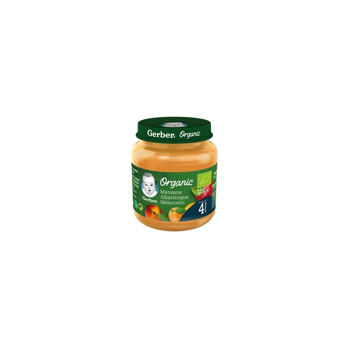 GERBER ORGANIC MANZANA MELOCOTON ALBARICOQUE 1...