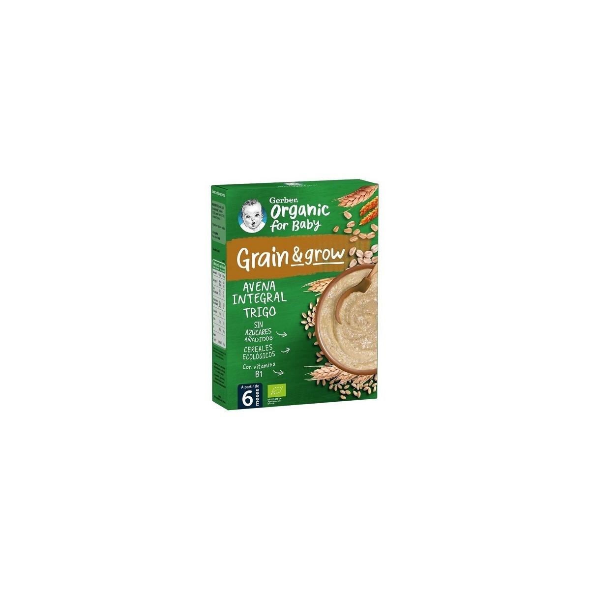 GERBER BIO AVENA Y TRIGO 1 ESTUCHE 250 g