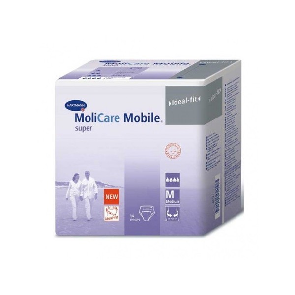 ABSORB INC ORINA LIGERA CON SLIP MOLICARE PREMIUM MOBILE 14 UNIDADES TALLA M 8 GOTAS COLOR LILA