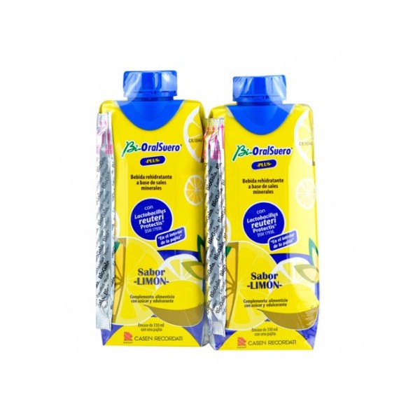 BIORALSUERO PLUS VITAMINA D 2 ENVASES 330 ml SABOR LIMON