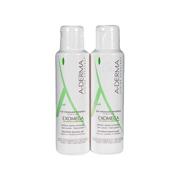 ADERMA EXOMEGA GEL LIMPIADOR EMOLIENTE 2 X 500 ML