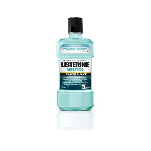 LISTERINE MENTOL SABOR SUAVE 1 BOTELLA 500 ml
