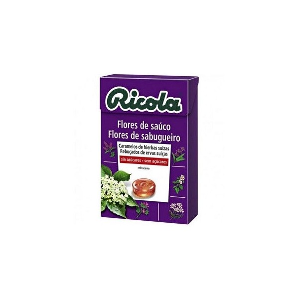 RICOLA CARAMELOS SIN AZUCAR 1 ENVASE 50 g SABOR FLOR DE SAUCO