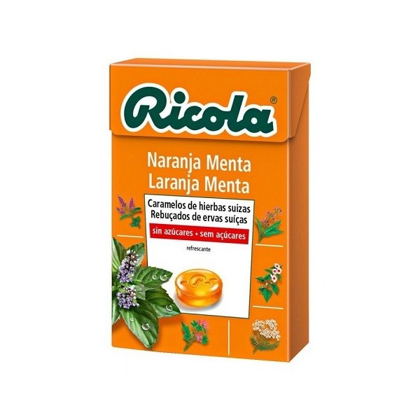 RICOLA CARAMELOS SIN AZUCAR 1 ENVASE 50 g SABOR NARANJA