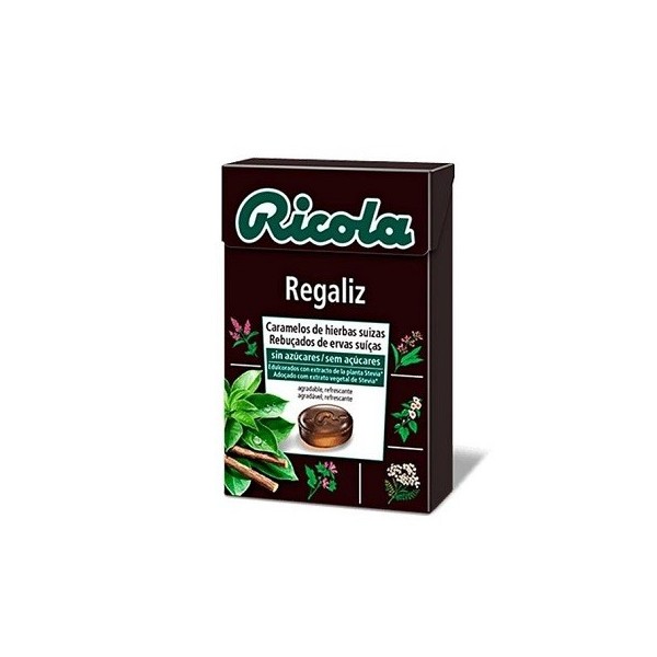 RICOLA CARAMELOS SIN AZUCAR 1 ENVASE 50 g SABOR REGALIZ