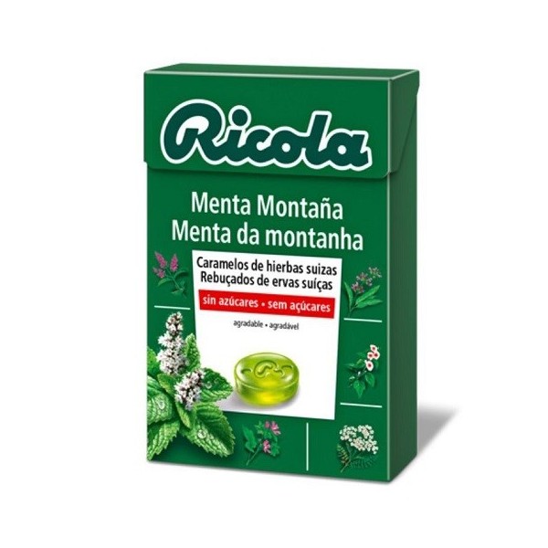 RICOLA CARAMELOS SIN AZUCAR 1 ENVASE 50 g SABOR MENTA MONTAÑA