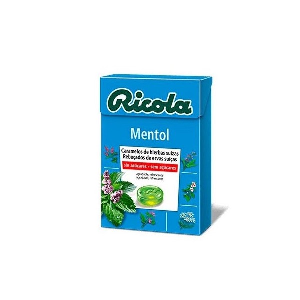 RICOLA CARAMELOS SIN AZUCAR 1 ENVASE 50 g SABOR MENTOL