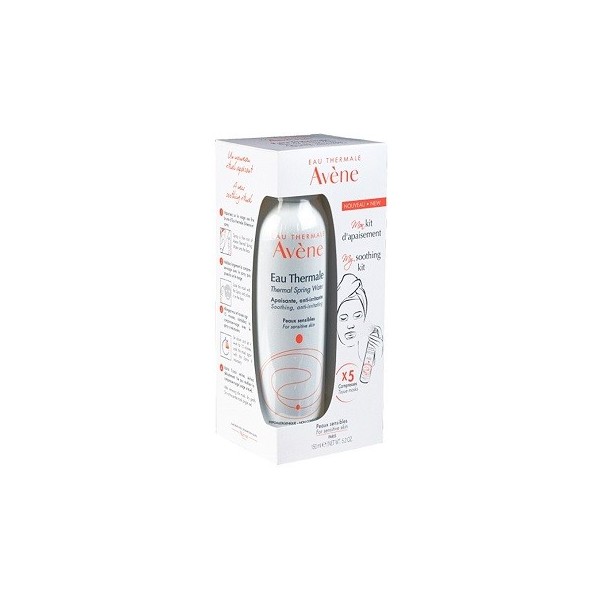 AVENE AGUA TERMAL KIT CALMANTE 1 AGUA TERMAL 150 ml  5 MASCARAS FACIALES