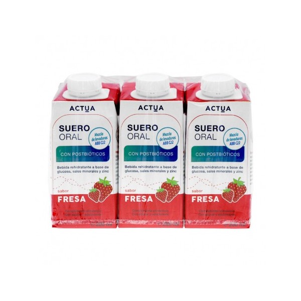 ACTUA SUERO ORAL FRESA 3x200ML