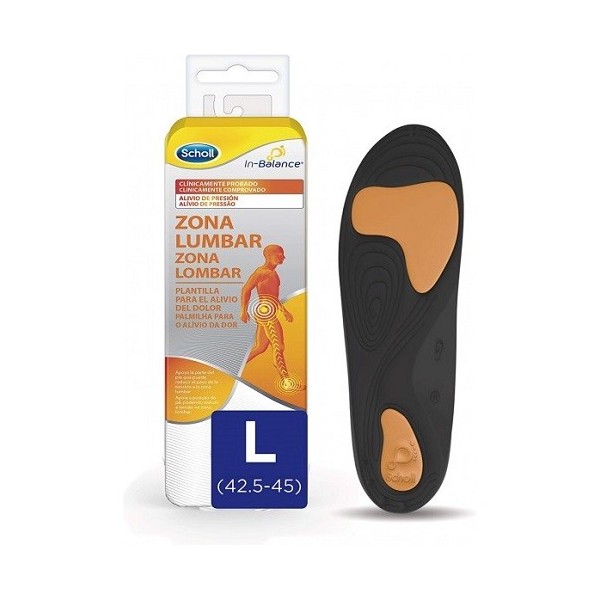 PLANTILLAS ZONA LUMBAR SCHOLL INBALANCE TALLA L 1 PAR