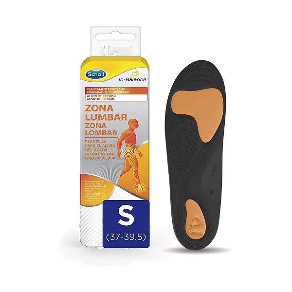 PLANTILLAS ZONA LUMBAR SCHOLL INBALANCE TALLA S 1 PAR