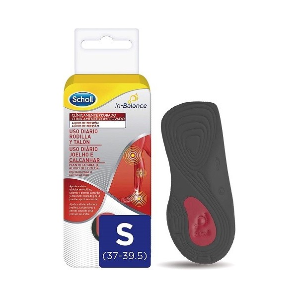 PLANTILLAS USO DIARIO RODILLA Y TALON SCHOLL INBALANCE TALLA S 1 PAR