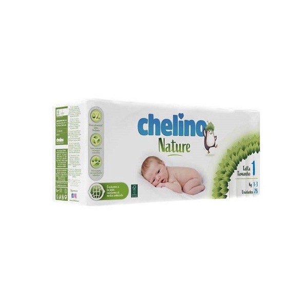 PAÑAL INFANTIL CHELINO NATURE TALLA 1 28 UNIDADES