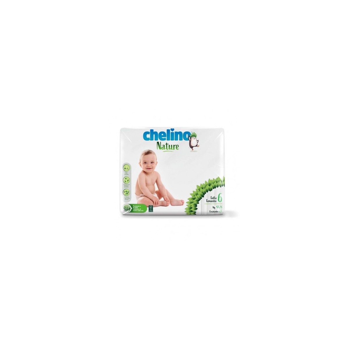 PAÑAL INFANTIL CHELINO NATURE TALLA 6 27 UNIDADES