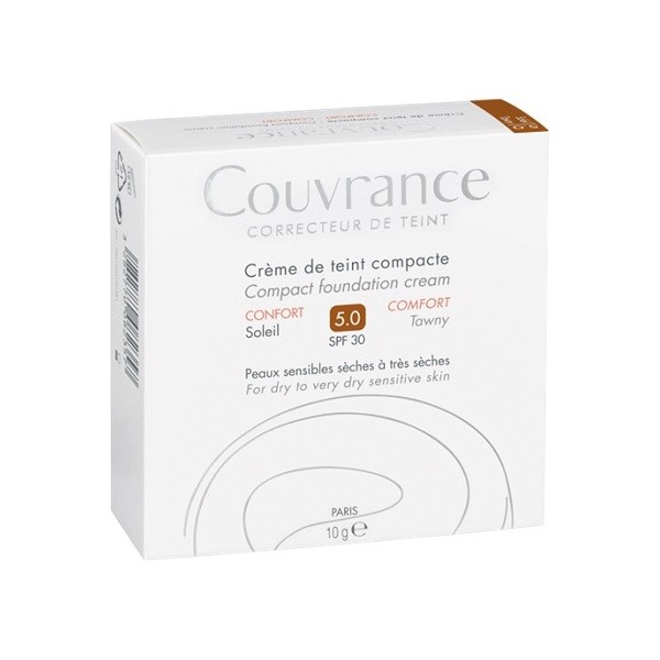 CREMA DE ROSTRO COMPACTA SPF 30 CONFORT AVENE COUVRANCE 1 ENVASE 10 g COLOR BRONCEADO