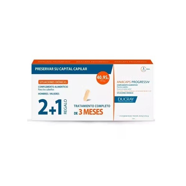 ANACAPS PROGRESSIV DUCRAY 3 ENVASES 30 CAPSULAS