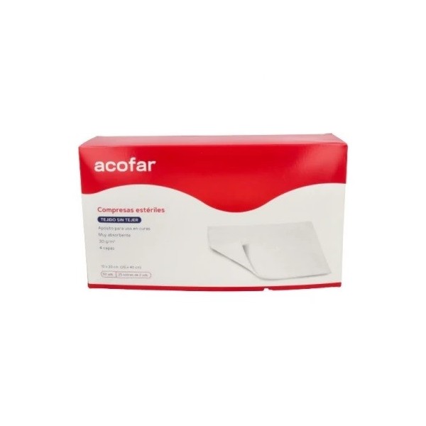 APOSITO ESTERIL TEJIDO SIN TEJER ACOFAR 50 COMPRESAS 20...