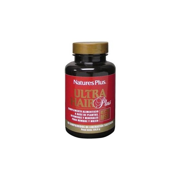 ULTRA HAIR PLUS CON MSM NATURES PLUS 60 COMPRIMIDOS
