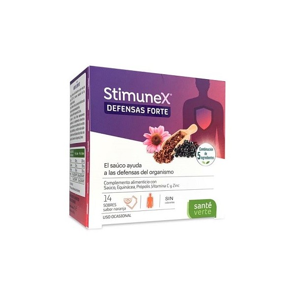 SANTE VERTE STIMUNEX DEFENSAS FORTE 14 SOBRES 5 g SABOR NARANJA