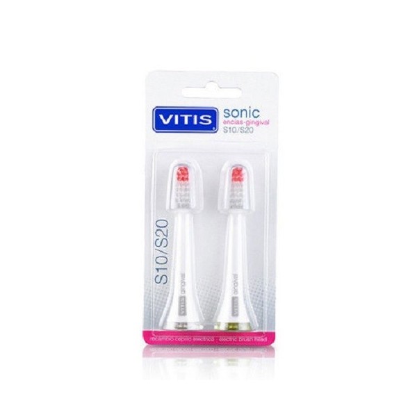 CEPILLO DENTAL ELECTRICO VITIS SONIC S10  S20 ENCIAS 2 UNIDADES CABEZAL RECAMBIO