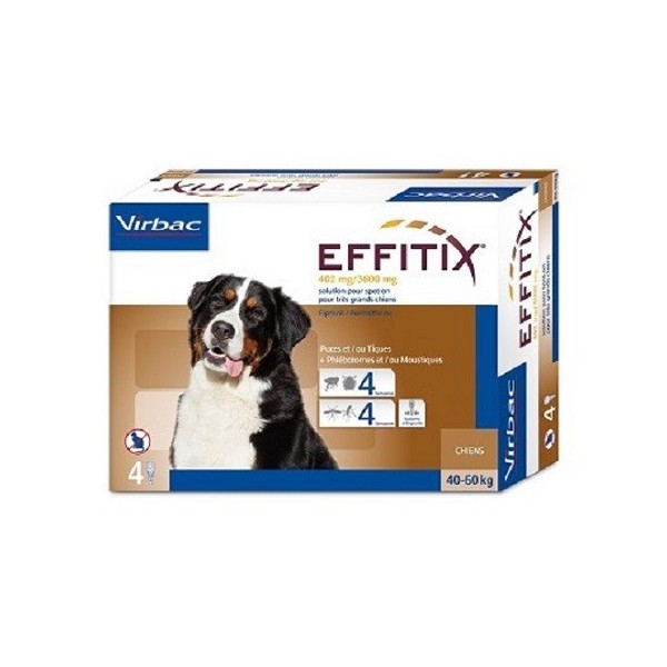EFFITIX 4023600 mg SOLUCION SPOTON PARA PERROS MUY GRANDES 4 PIPETAS 66 ml