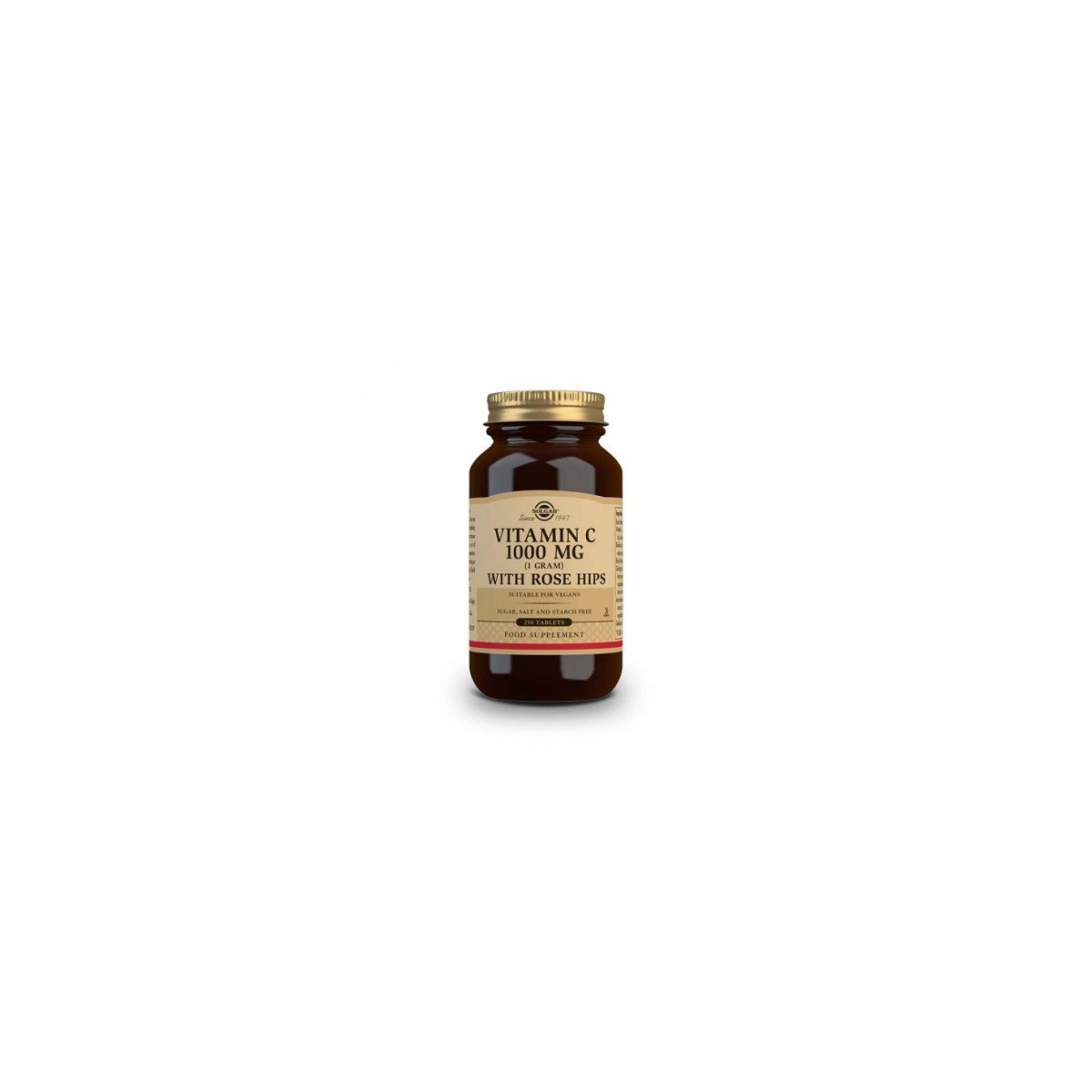 SOLGAR VITAMINA C 1000mg ROSE HIPS 250 COMPRIMIDOS