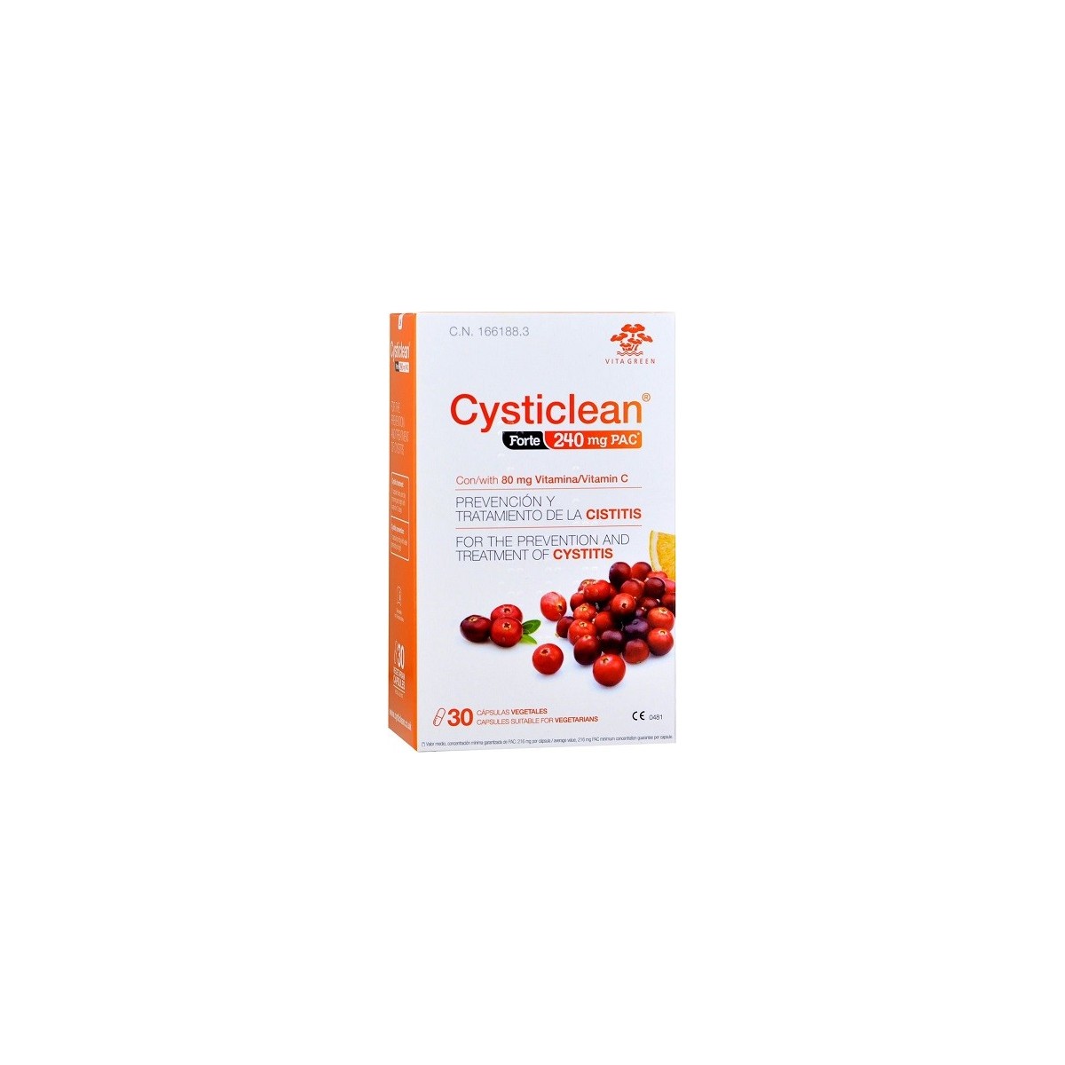 CYSTICLEAN FORTE 240 mg 30 CAPSULAS