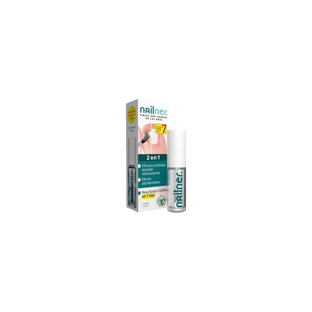 NAILNER PINCEL 2 EN 1 1 ENVASE 5 ml