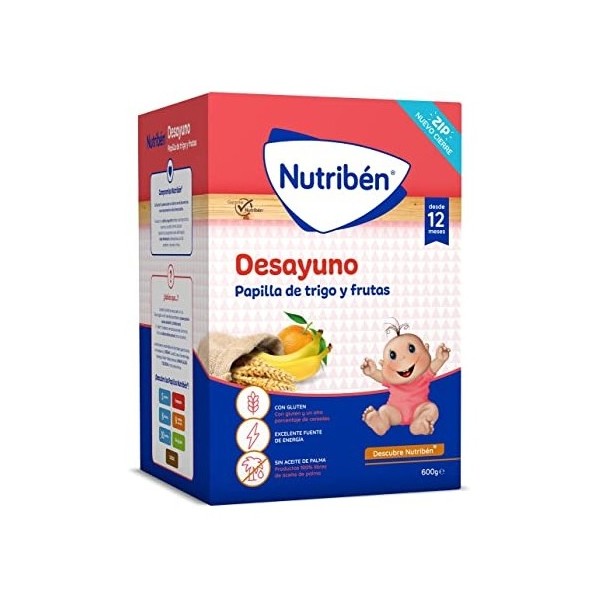 NUTRIBEN DESAYUNO COPOS DE TRIGO CON FRUTAS 1 ENVASE 750 g
