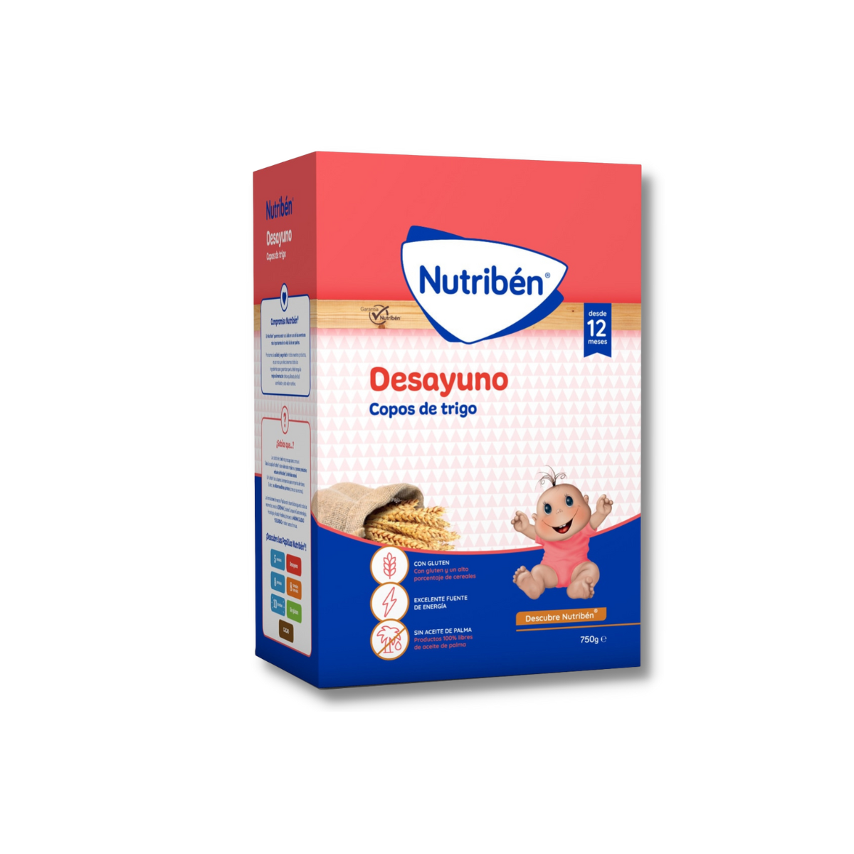 NUTRIBEN DESAYUNO COPOS DE TRIGO 1 ENVASE 750 g