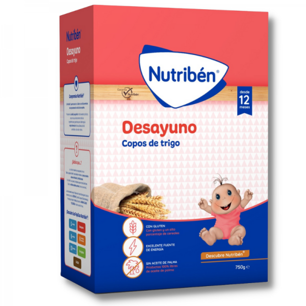 NUTRIBEN DESAYUNO COPOS DE TRIGO 1 ENVASE 750 g