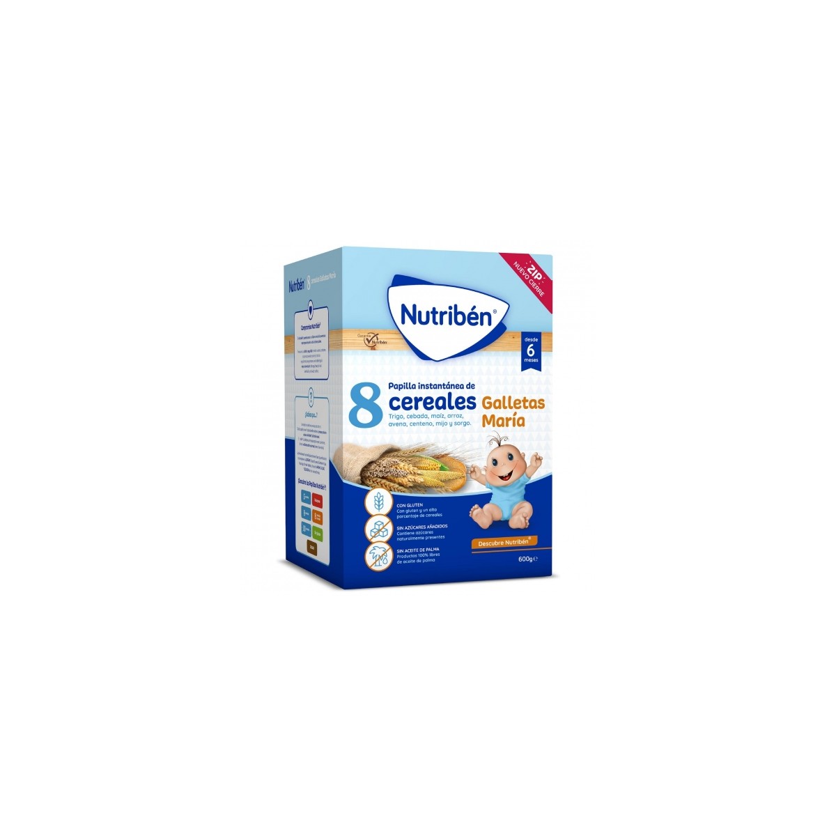 NUTRIBEN PAPILLA 8 CEREALES GALLETAS MARIA 1...