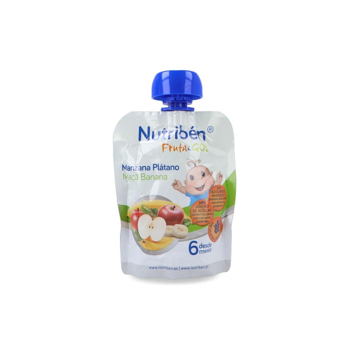 NUTRIBEN FRUTA & GO MANZANA PLATANO 1 ENVASE 90 g