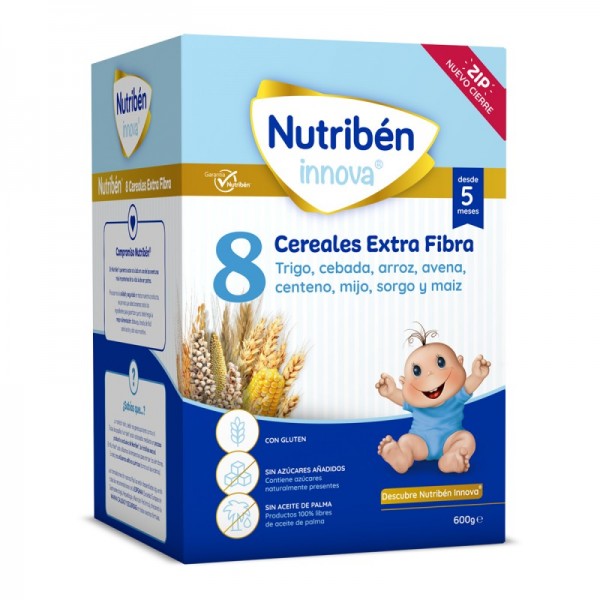 NUTRIBEN INNOVA 8 CEREALES EXTRA FIBRA 1 ENVASE 600 g