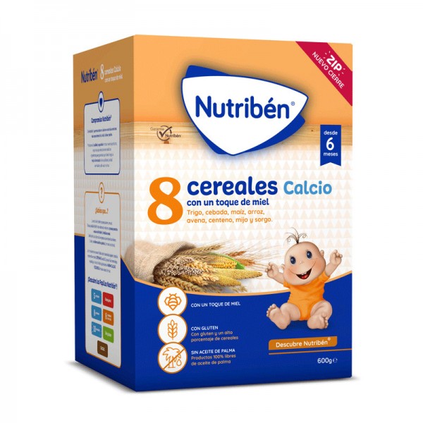 NUTRIBEN 8 CEREALES Y MIEL CALCIO 1 ENVASE 600 g