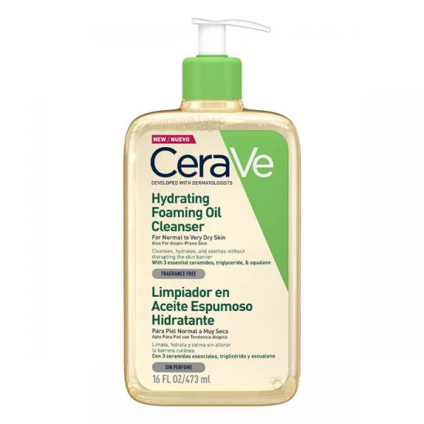 CERAVE LIMPIADOR ACEITE ESPUMOSO HIDRATANTE 1 ENVASE 473 ml