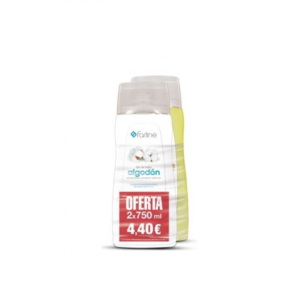 FARLINE DUPLO GEL ALGODON 750ML + ALMENDRA 750ML
