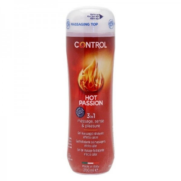 CONTROL HOT PASSION GEL DE MASAJE HIDRATANTE 1 ENVASE 200 ml
