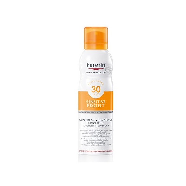 EUCERIN SUN PROTECTION 30 SPRAY TRANSPARENTE DRY TOUCH SENSITIVE PROTECT 1 ENVASE 200 ml