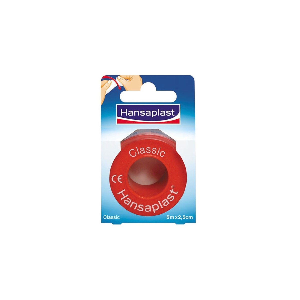 ESPARADRAPO HANSAPLAST 1 UNIDAD 5 m x 2,5 cm