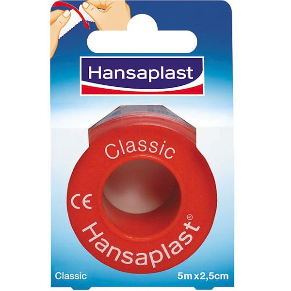 ESPARADRAPO HANSAPLAST 1 UNIDAD 5 m x 2,5 cm