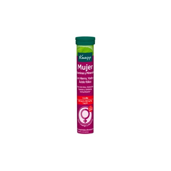 KNEIPP MUJER VITAMINAS Y MINERALES 15 COMPRIMIDOS EFERVESCENTES SABOR MANGO Y MARACUYA