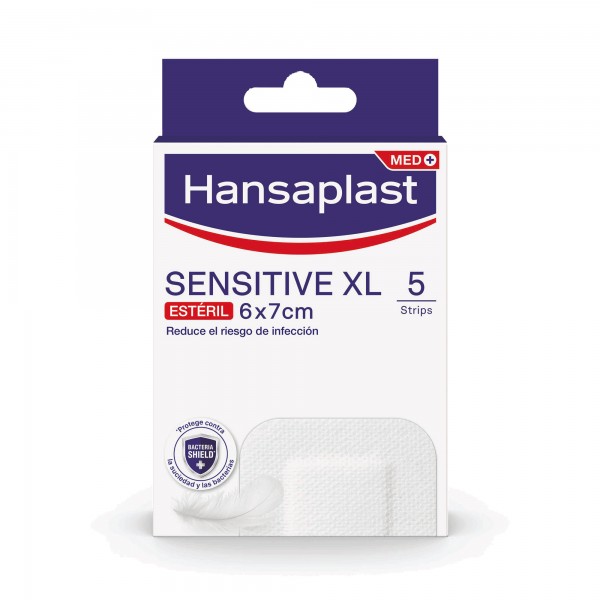 HANSAPLAST SENSITIVE XL APOSITO ESTERIL 5 UNIDADES 7 cm x 6 cm