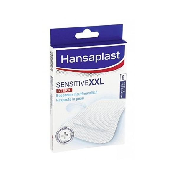 HANSAPLAST SENSITIVE XXL APOSITO ESTERIL 5 UNIDADES 10 cm x 8 cm