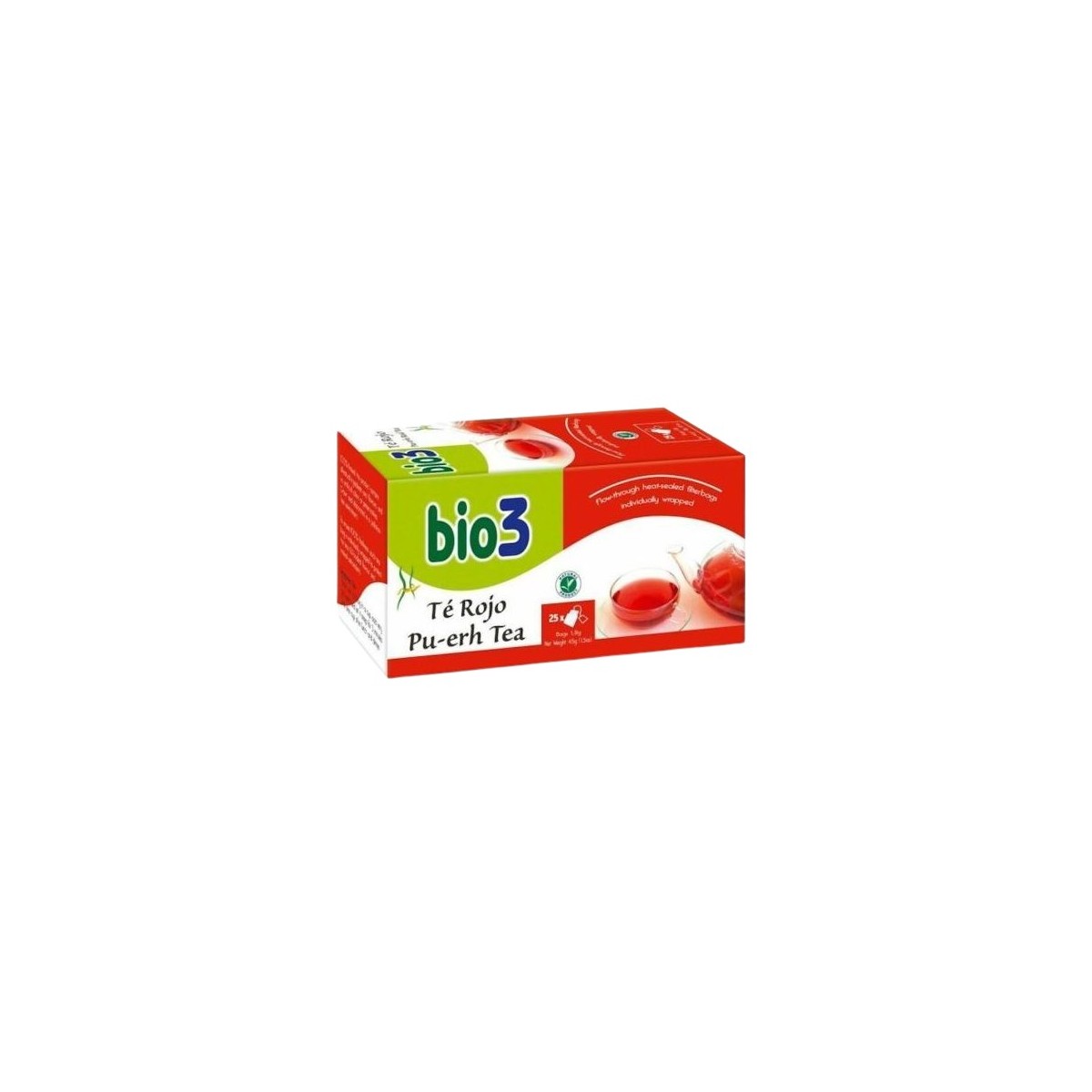 BIO3 TE ROJO 25 FILTROS 1,5 g