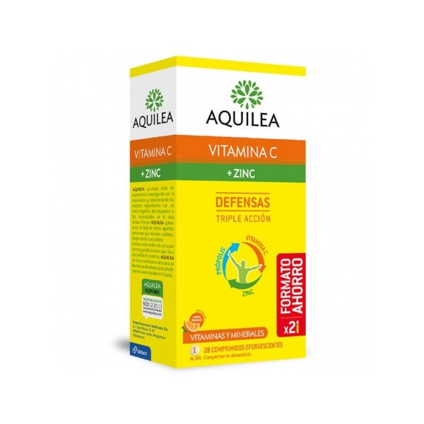 AQUILEA VITAMINA C + ZINC 28 COMPRIMIDOS EFERVESCENTES