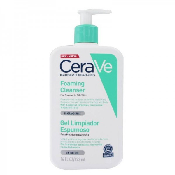 CERAVE GEL LIMPIADOR ESPUMOSO 1 ENVASE 473 ml