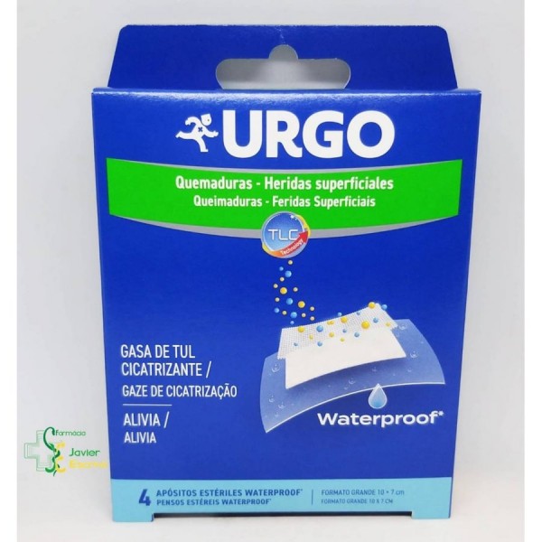 URGO QUEMADURAS WATERPROOF 4 UNIDADES FORMATO GRANDE