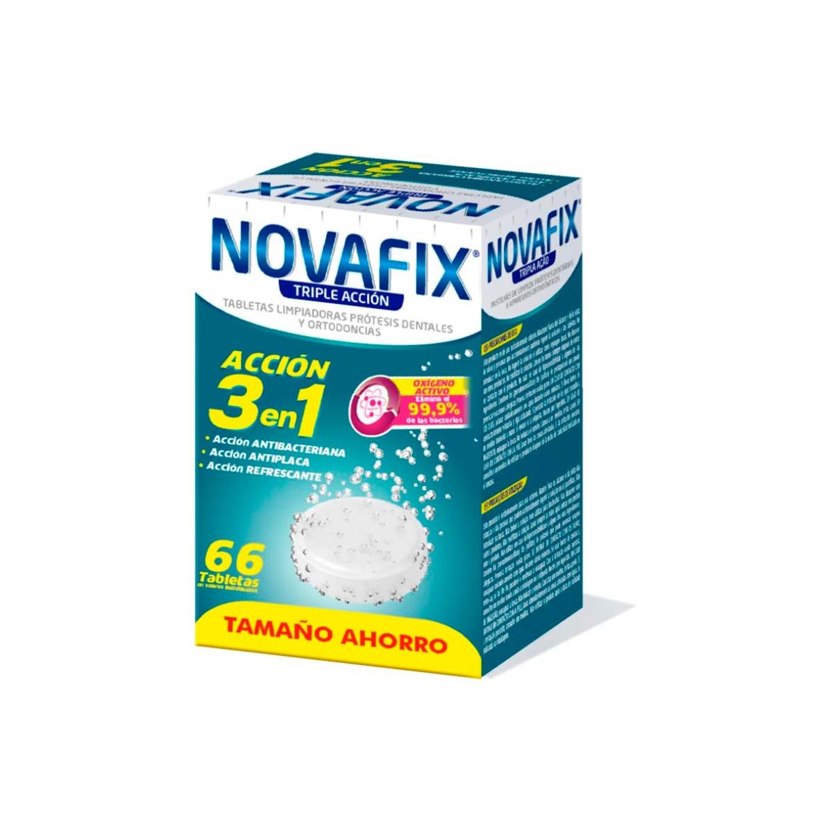 NOVAFIX TABLETAS LIMPIADORAS TRIPLE ACCION 66...